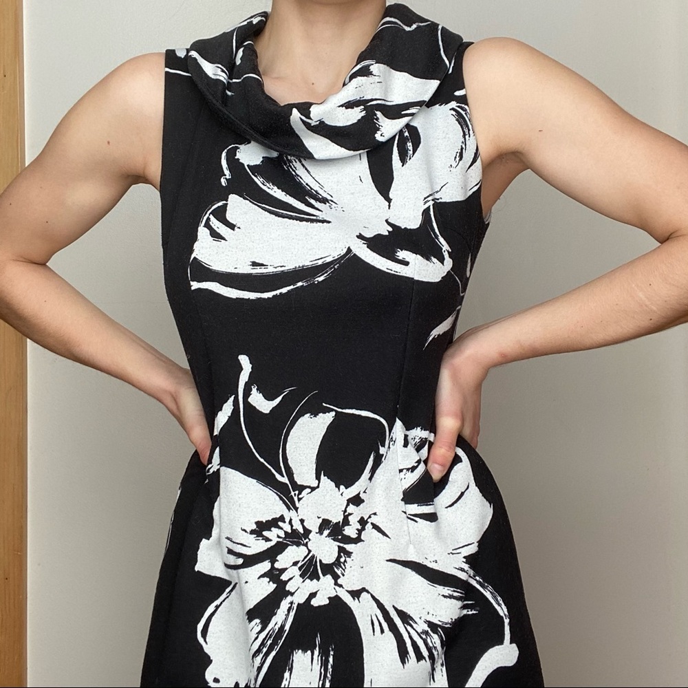 B&W Hibiscus Dress